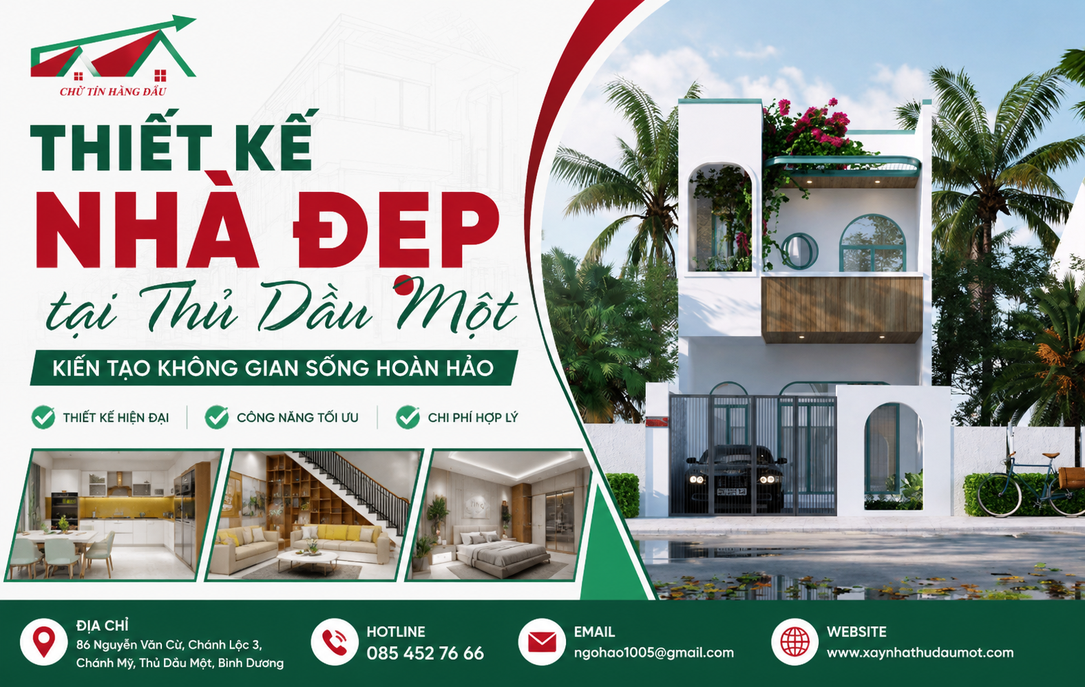 Thiết kế nhà đẹp tại Thủ Dầu Một – Công ty Tín Hiếu