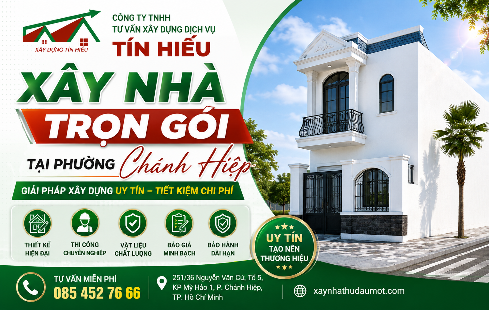 xay nha trọn gói phương chánh hiệp